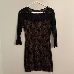 Guess Black Lace Dress Sz M